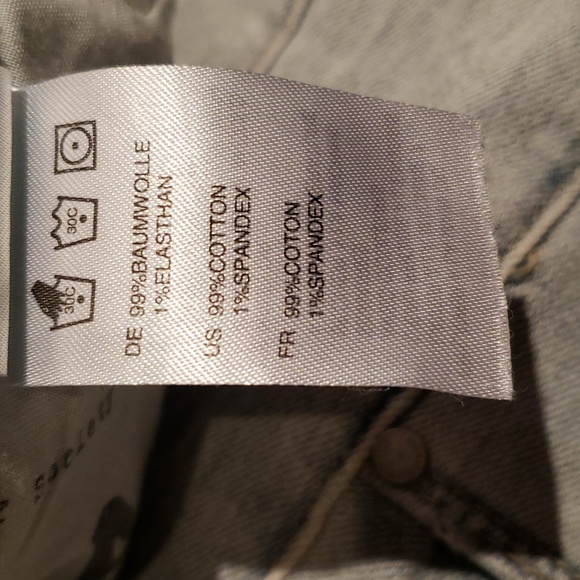 ARTICLES OF SOCIETY nwot NANCY Bermuda Jean Shorts Paint Distressed Women's 31 - Picture 9 of 16